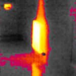 Temperaturschwellwert an Heizkörper Wärmebild mit Seek Thermal XR
